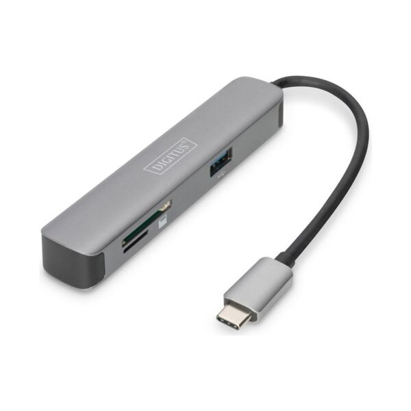 Digitus DA-70891 Type-C to 4K 30 Hz HDMI 2xUSB 3.0 SD TF Kart Okuyucu Hub Çevirici adaptör